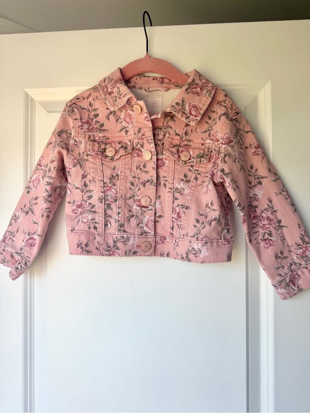 GAP Pink Floral Jean Jacket for Kids